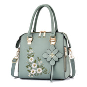 Dames Trendy Handtas met Bloem Borduursel | Leana