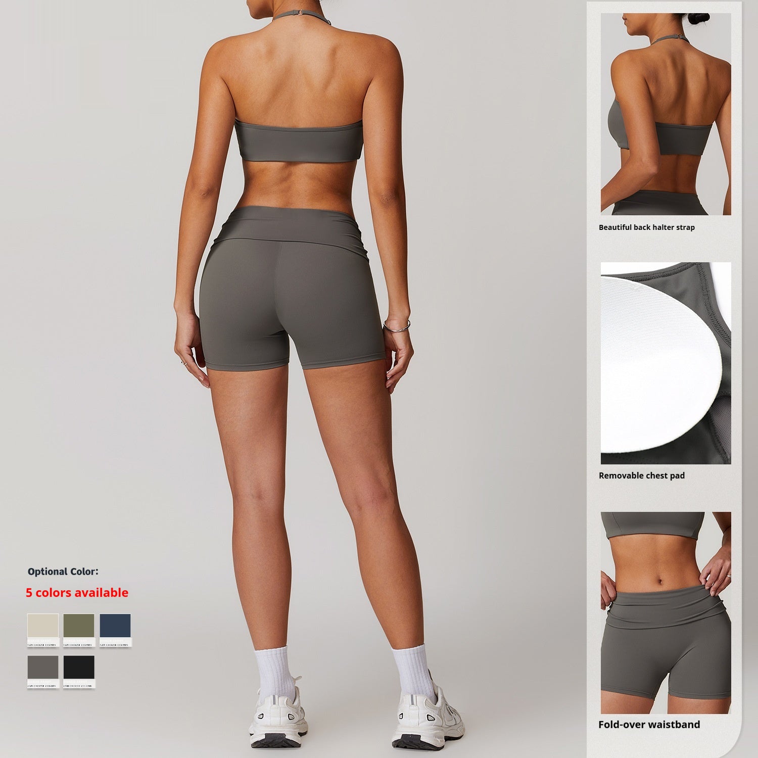 Dames Tweedelige Sneldrogend Naadloze Sportieve Yoga Set met Short en Top | Damila