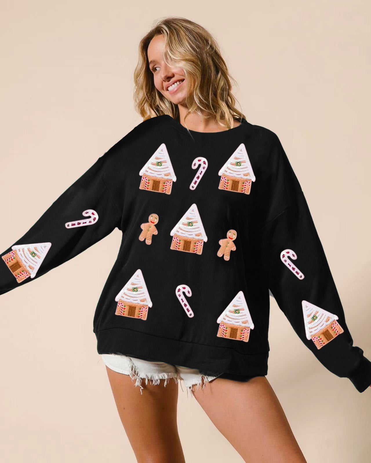 Dames Speelse Kerst Trui met Print | Rangga