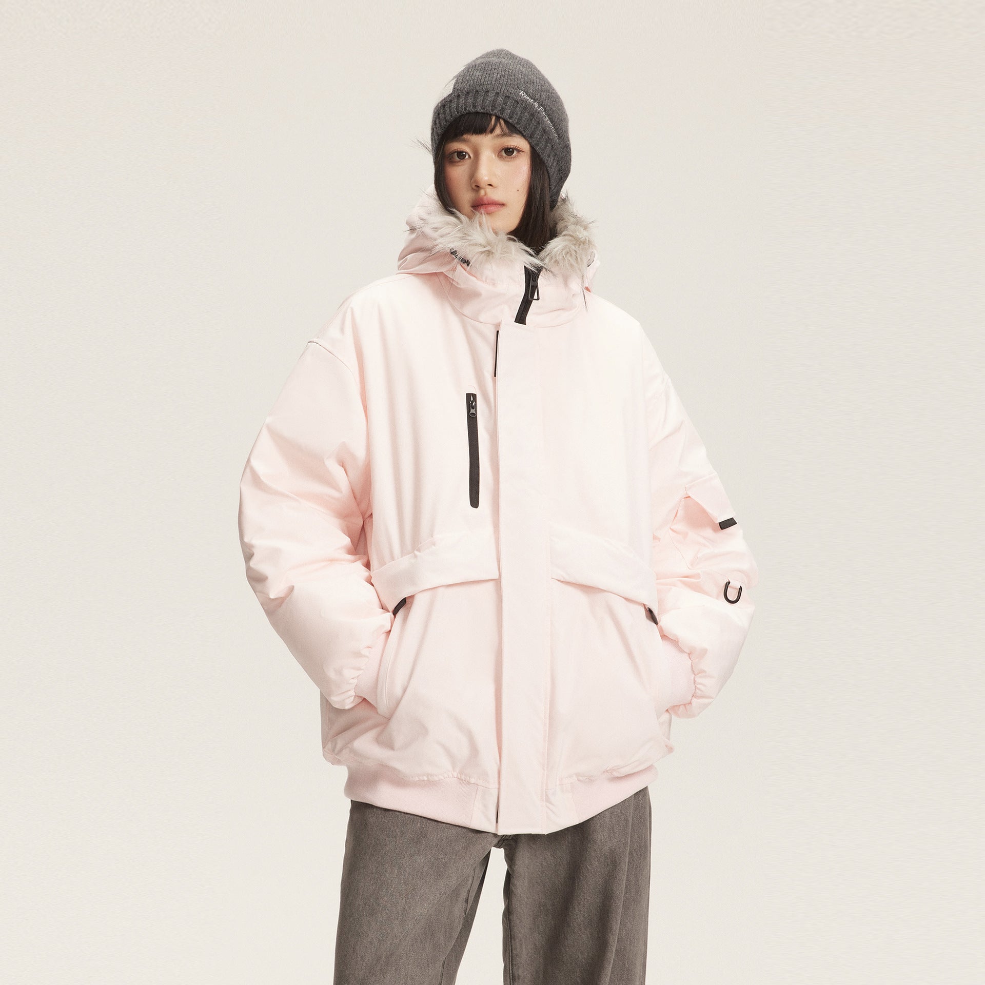 Dames Warme Trendy Winterjas met Imitatiebontkraag | Briella