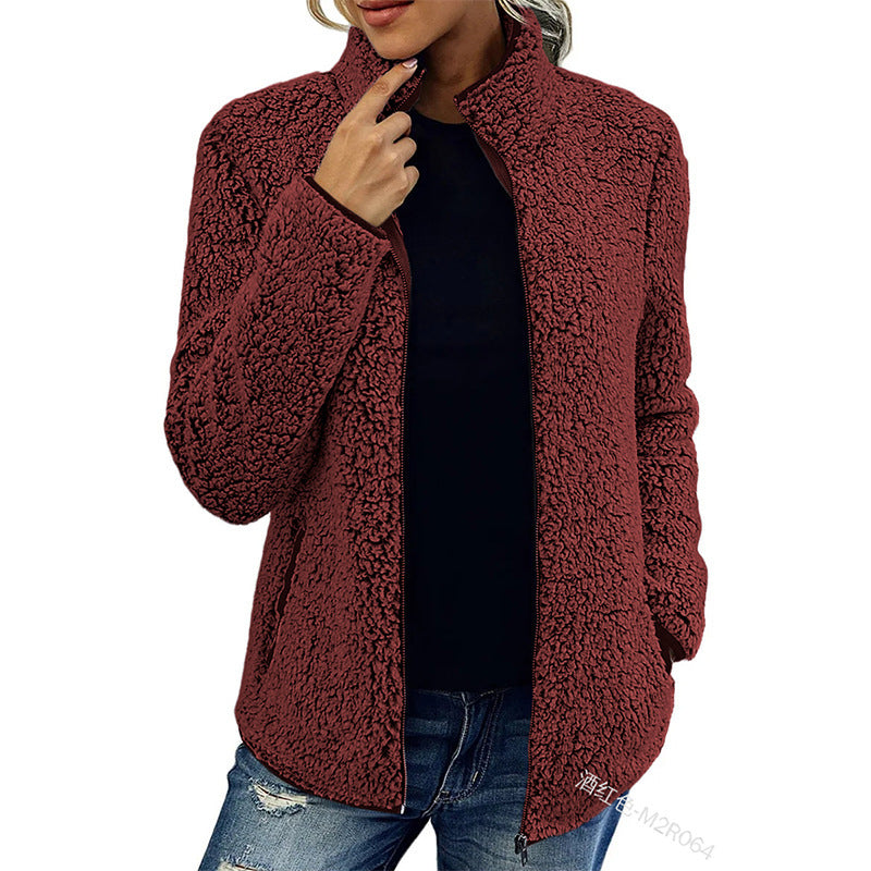 Dames Trendy Elegante Veelzijdige Warme Teddy Fleece Jas met Rits | Baudine