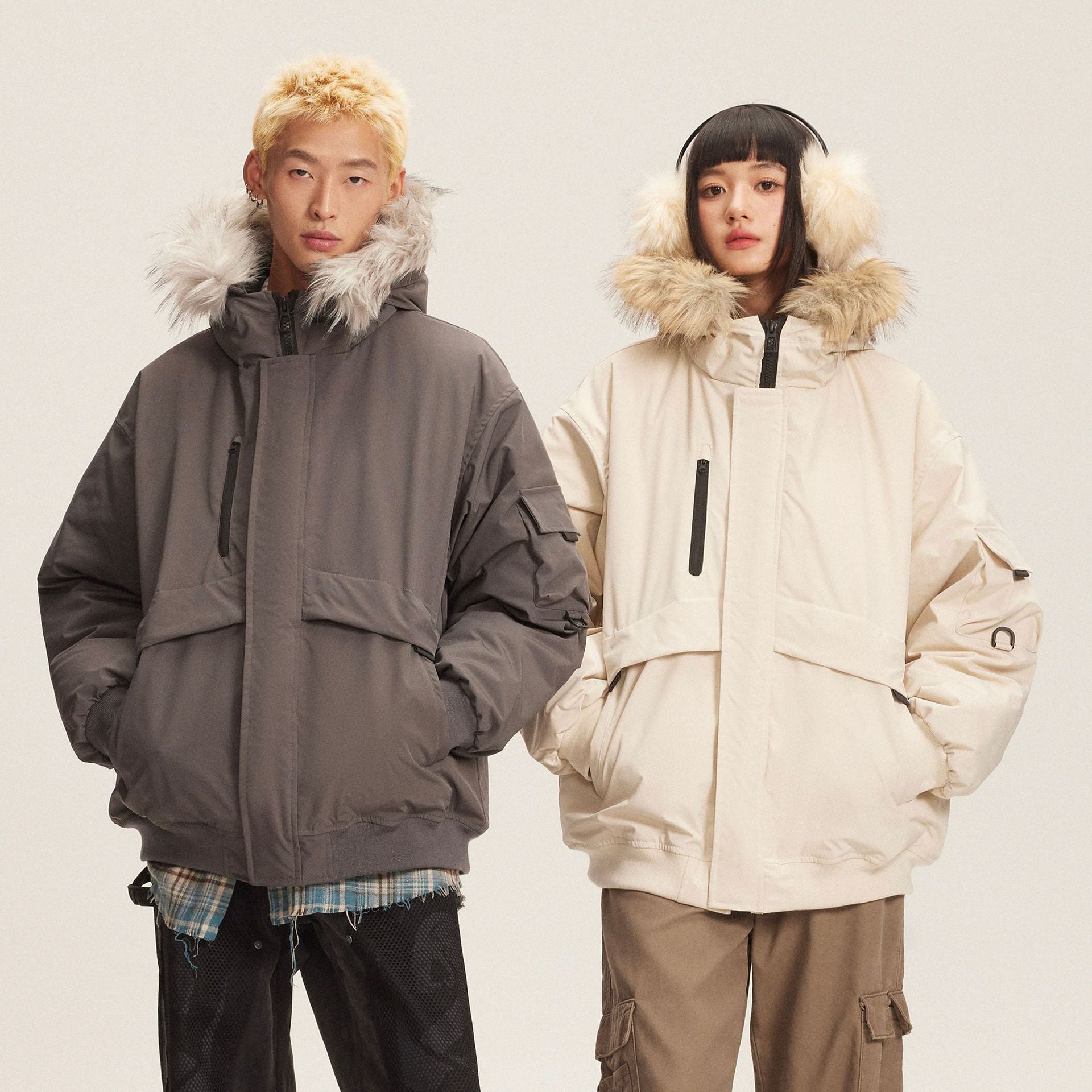 Dames Warme Trendy Winterjas met Imitatiebontkraag | Briella