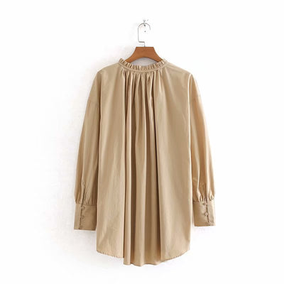 Dames Elegante Stijlvolle Trendy Oversized Blouse met Strikkoord | Helly