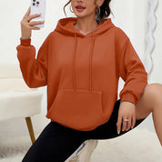 Dames Basic Casual Oversized Hoodie met Kangoeroezak | Selara