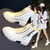 Dames Trendy Boots met Rits Detail en Veters | Erica