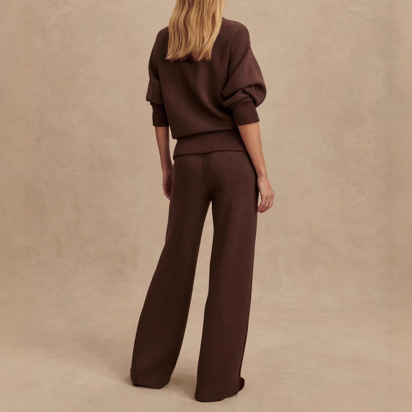 Dames Stijlvolle Elegante Tweedelige Gebreide Set met Broek en Pullover met Rits | Darice