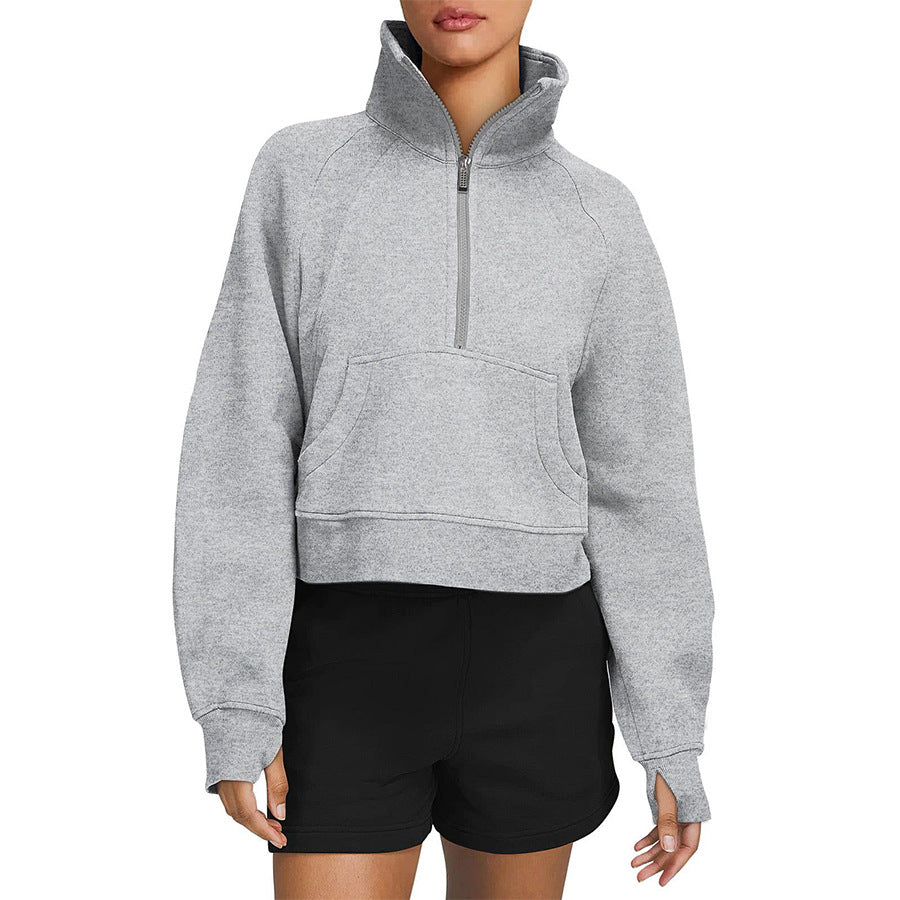 Dames Sportieve Comfortabele Sweater met Halve Rits | Solira