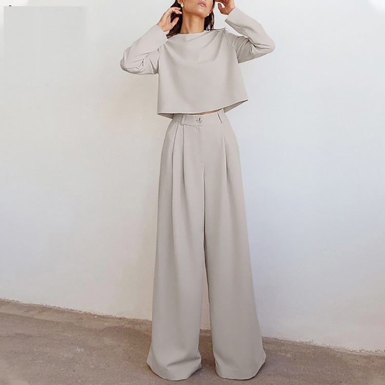 Dames Co-Ord Set met Wijde Broek en Lange Mouw Top | Devani