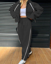 Dames Sportieve Tweedelige Joggingset met Jogger en Vest met Capuchon | Drew