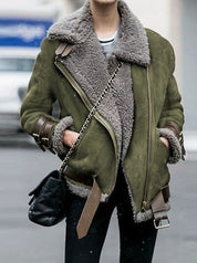 Dames Stijlvolle Shearling Aviator Jas | Bellamy