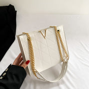 Dames Trendy Retro Schoudertas met Ketting Detail | Layda