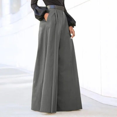 Dames Hoge Taille Broek met Wijde Pijpen | Azea