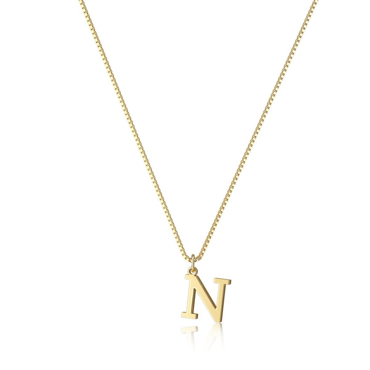 Dames Stijlvolle Trendy Vergulde Gouden Initialen Ketting met Letter | Lanette