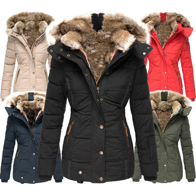 Dames Warme Gewatteerde Puffer Jas met Capuchon | Bay