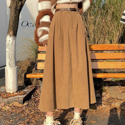 Dames Hoge Taille A-lijn Midi Rok | Amaya