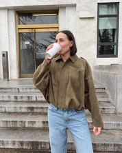 Dames Elegante Suède Leren Look Jas – Trendy en Stijlvol | Bibilana