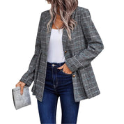 Dames Vintage Look Geruite Elegante Stijlvolle Blazer | Blaine