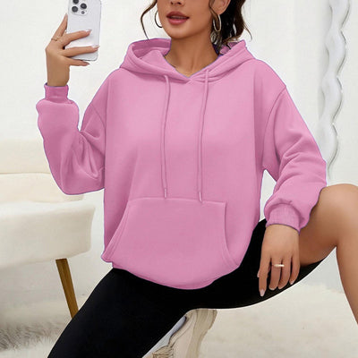 Dames Basic Casual Oversized Hoodie met Kangoeroezak | Selara