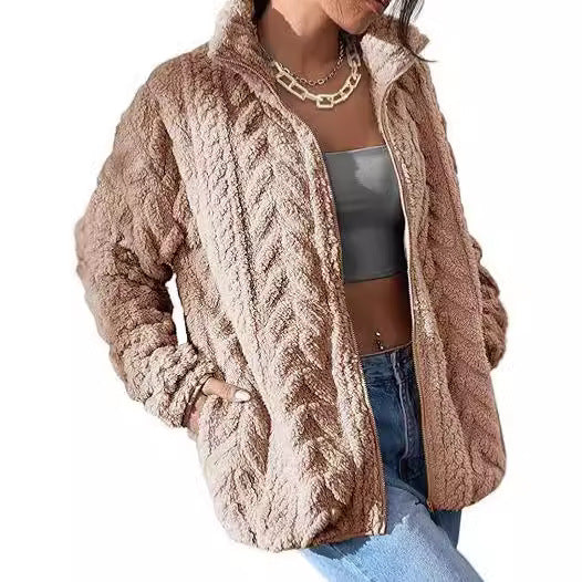 Dames Veelzijdige Elegante Fleece Vest met Kabel Patroon | Solar