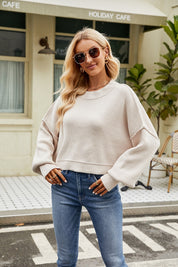 Dames Basic Veelzijdige Wijdvallende Gebreide Trui met Ronde Hals | Revlon