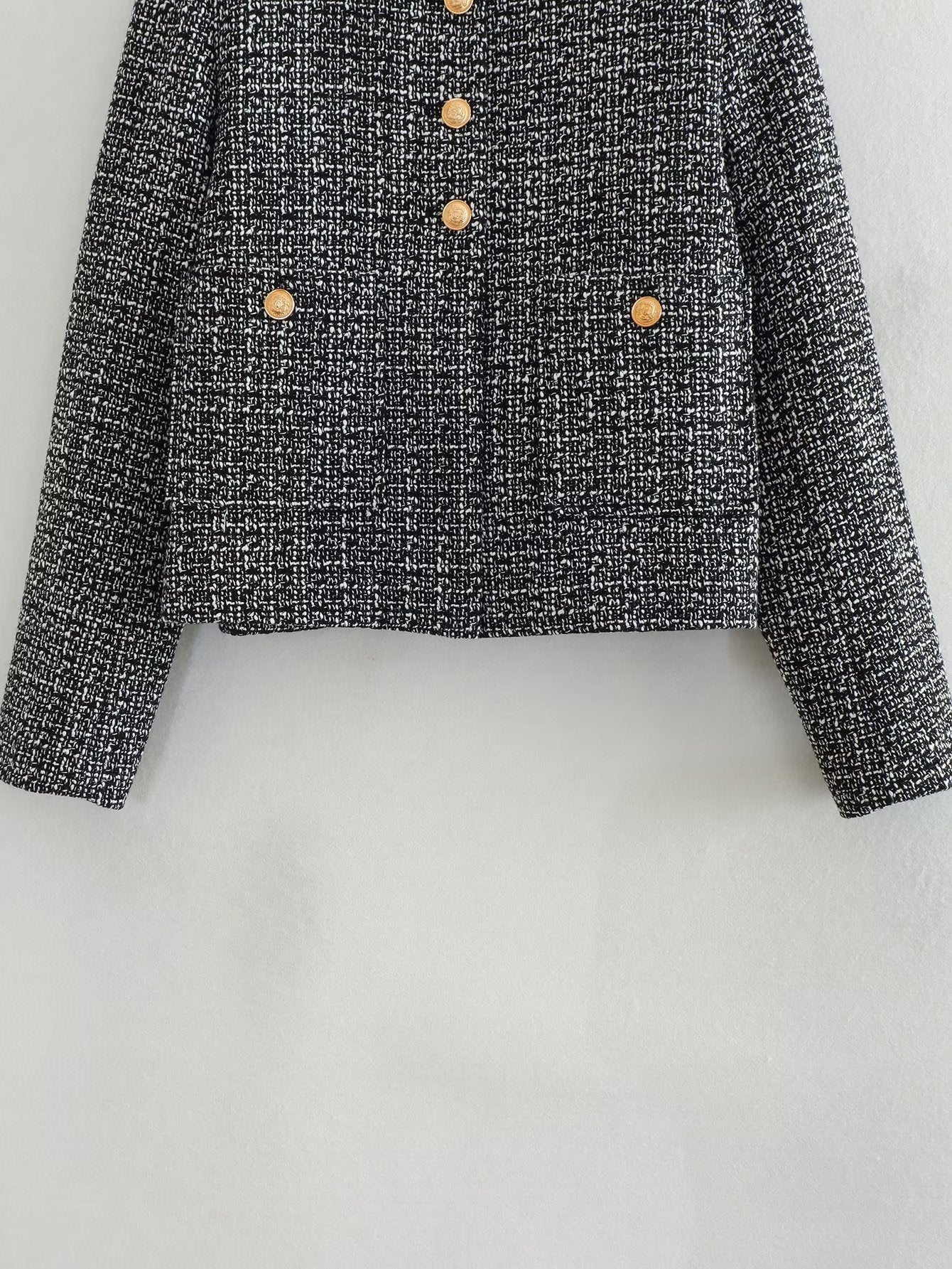 Dames Bouclé Jas met Gouden Knopen | Bessie