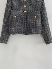 Dames Bouclé Jas met Gouden Knopen | Bessie