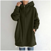Dames Comfortabele Oversized Hoodie met Rits | Semmy