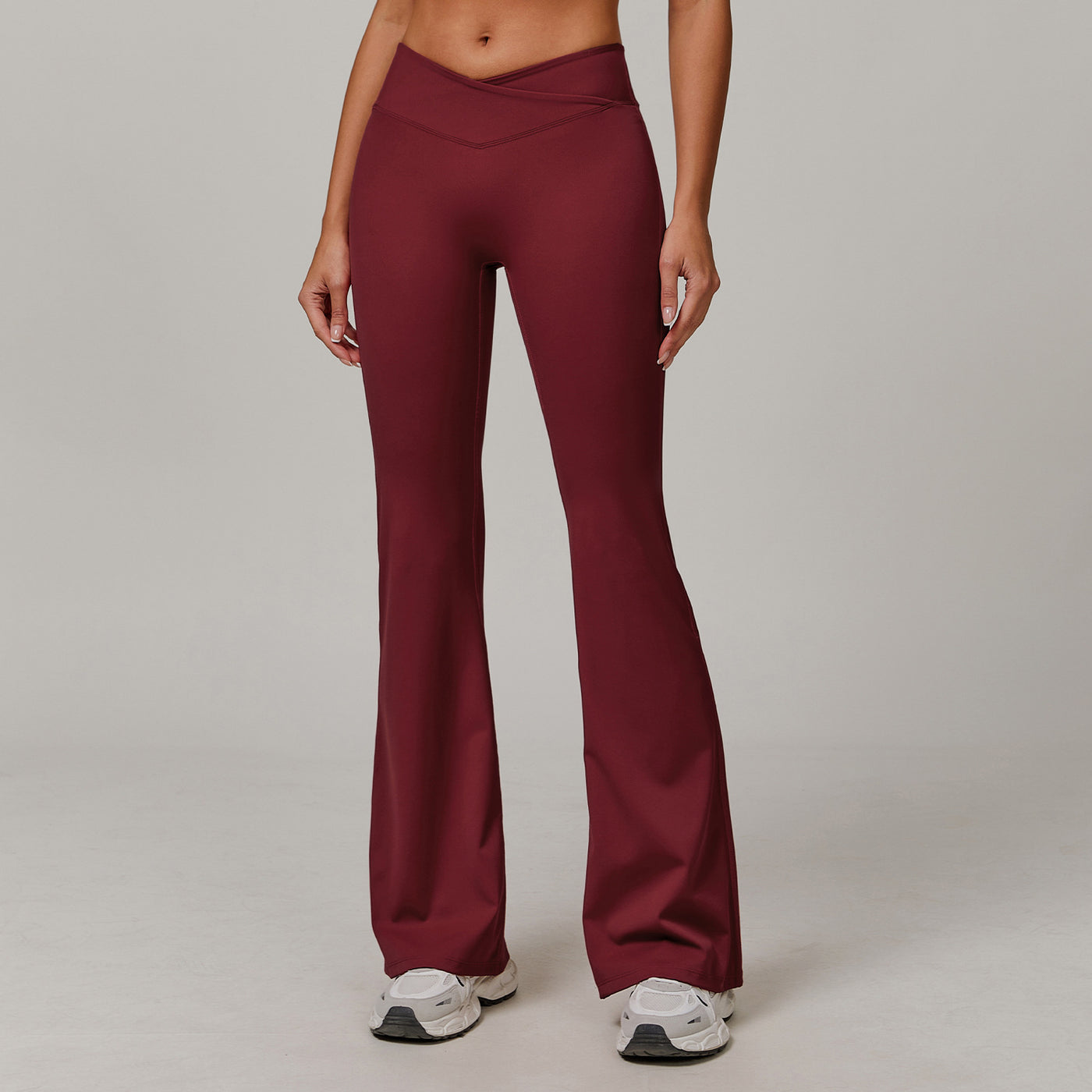Dames Veelzijdige Sport Yoga Hoge Taille met Cross Waist Design Flare Pant | Ashley