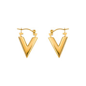 Dames Minimalistische Geo V-Vormige Oorbellen | Linga