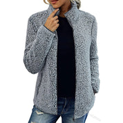 Dames Trendy Elegante Veelzijdige Warme Teddy Fleece Jas met Rits | Baudine