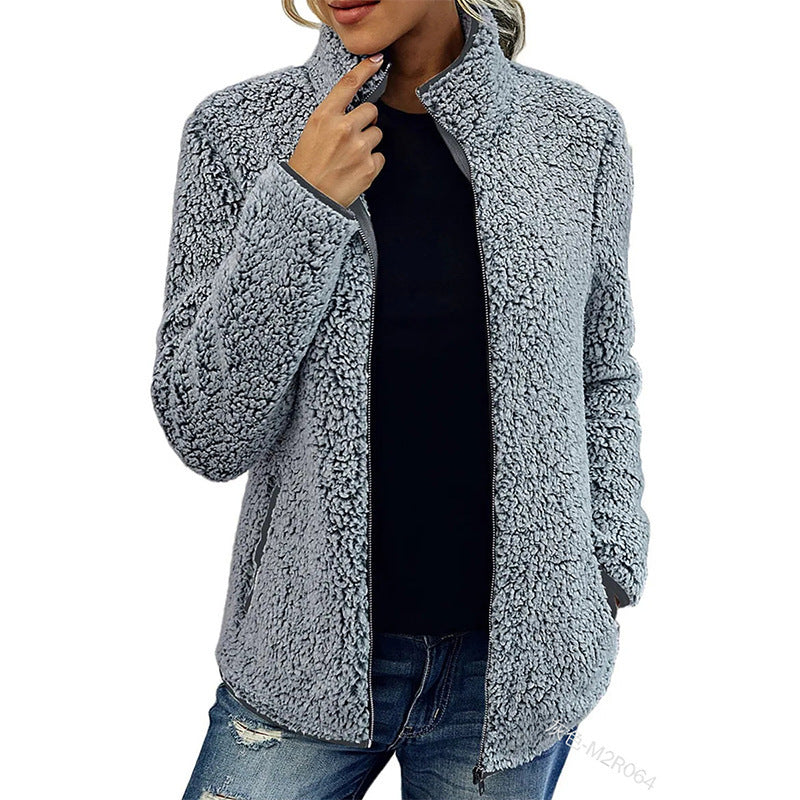 Dames Trendy Elegante Veelzijdige Warme Teddy Fleece Jas met Rits | Baudine
