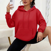 Dames Basic Casual Oversized Hoodie met Kangoeroezak | Selara