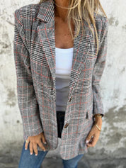 Dames Elegante Trendy Geruite Blazer | Briana