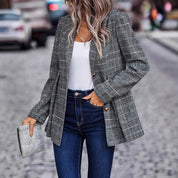 Dames Vintage Look Geruite Elegante Stijlvolle Blazer | Blaine