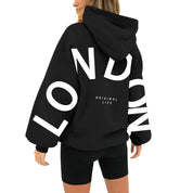 Dames Comfortabele Trendy hoodie met ‘London’-print | Sanoria