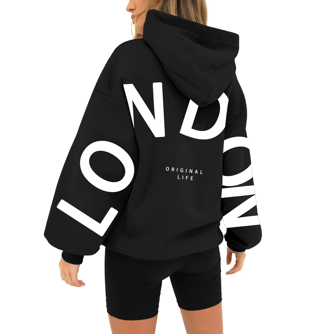 Dames Comfortabele Trendy hoodie met ‘London’-print | Sanoria