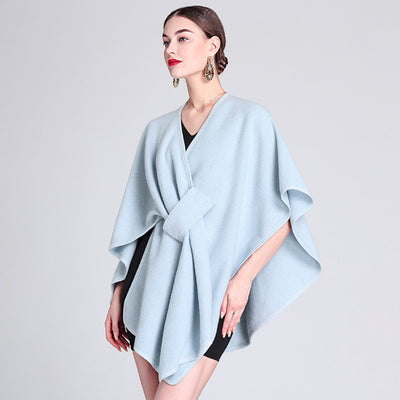 Dames Stijlvolle Elegante Poncho met Riem Detail | Leandra