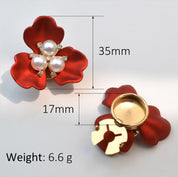 Dames Trendy Elegante Parel Manchetknopen in Bloemvorm | Lobi