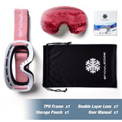 Dames Trendy Skibril met Dubbele Lens en Comfortabele Elastieken Band | Veradine