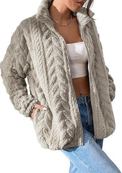 Dames Veelzijdige Elegante Fleece Vest met Kabel Patroon | Solar