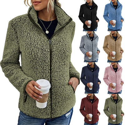Dames Trendy Elegante Veelzijdige Warme Teddy Fleece Jas met Rits | Baudine