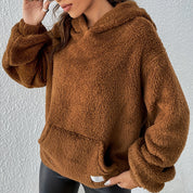 Dames Trendy Stijlvolle Zachte Teddy Hoodie | Shakina