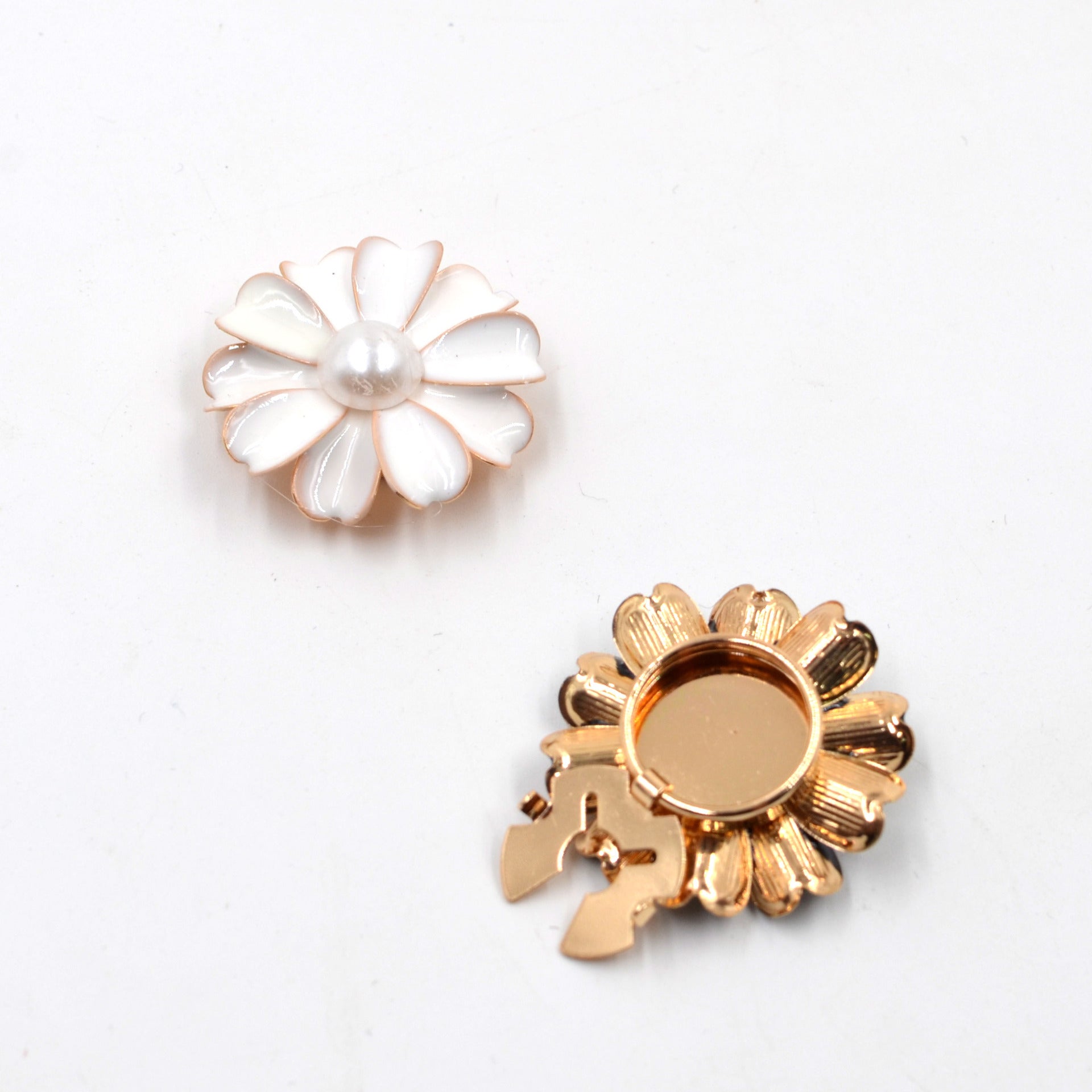 Dames Sierlijke Knopcovers met Bloem en Steentjes | Lutfiye