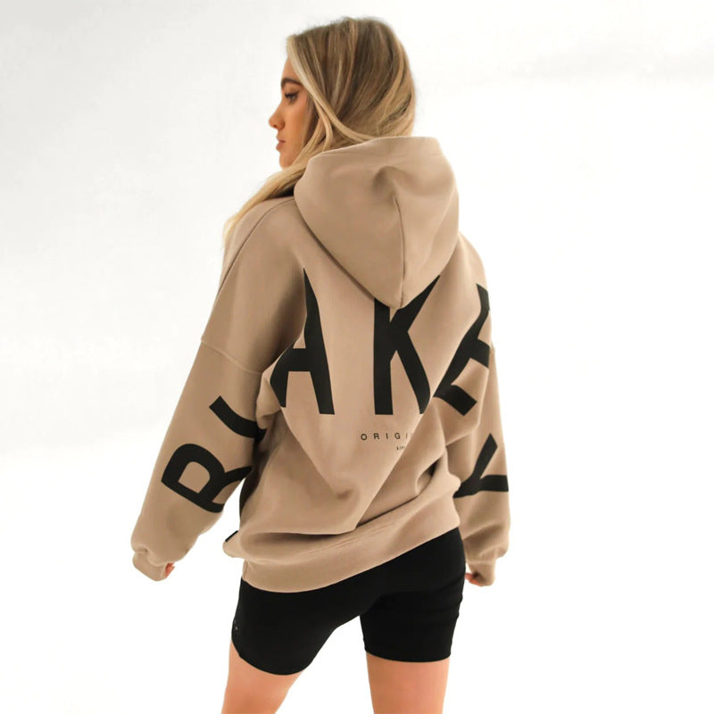 Dames Trendy Warme Hoodie met Capuchon en Statement Text Print | Savannah
