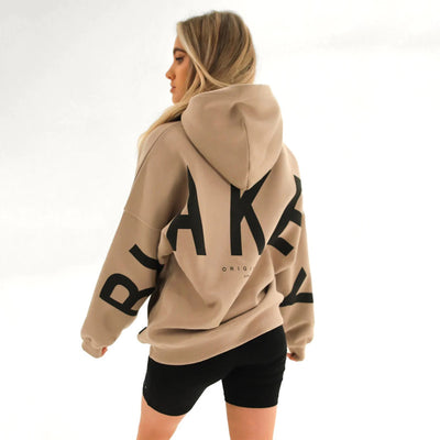 Dames Trendy Warme Hoodie met Capuchon en Statement Text Print | Savannah