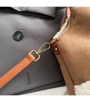 Dames Winter Shopper van Suède met Teddy Details | Langy