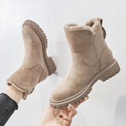 Dames Comfortabele Gevoerde Winter Boots met Rits | Emra