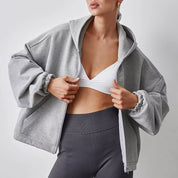 Dames Sportieve Oversized Hoodie met Rits | Salina