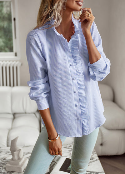 Dames Elegante Fijn Geweven Blouse met Ruches | Helena
