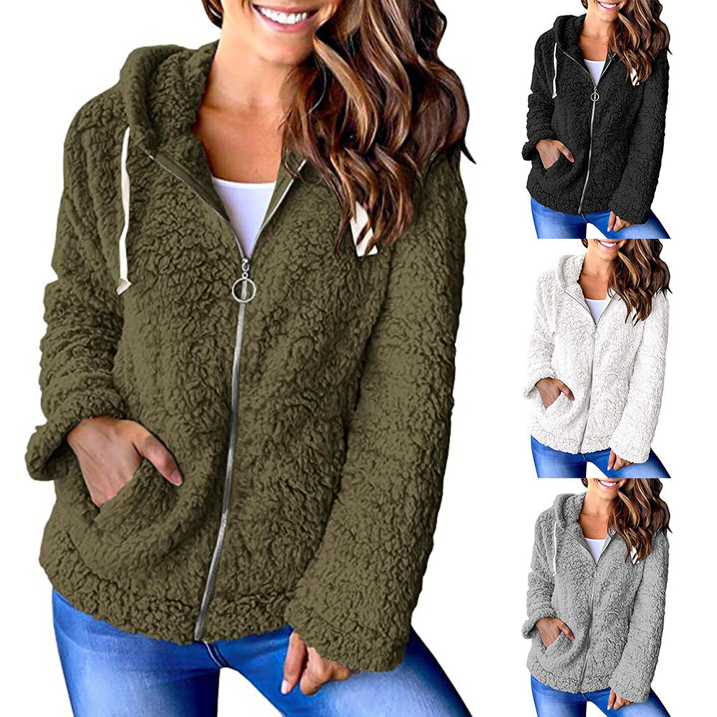 Dames Elegante Fleece Hoodie met Rits en Zakken | Sephora